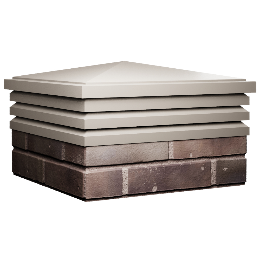 Колпак Zking Бона ХайТек Бежевый на столб 2х2 кирпича (513х513мм) в Пушкино фото