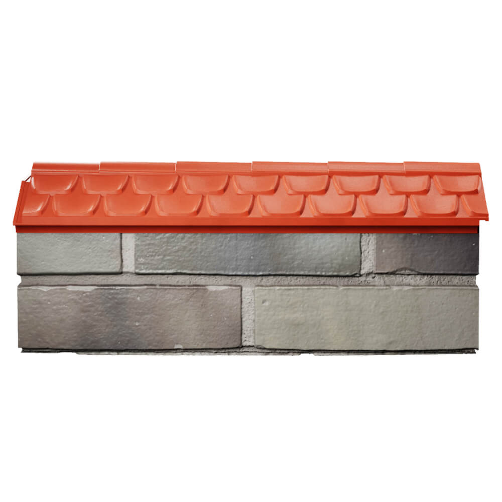 Парапет Zking Эльбрус Красный с посадкой на 0.5 кирпича (130мм) в Пушкино фото