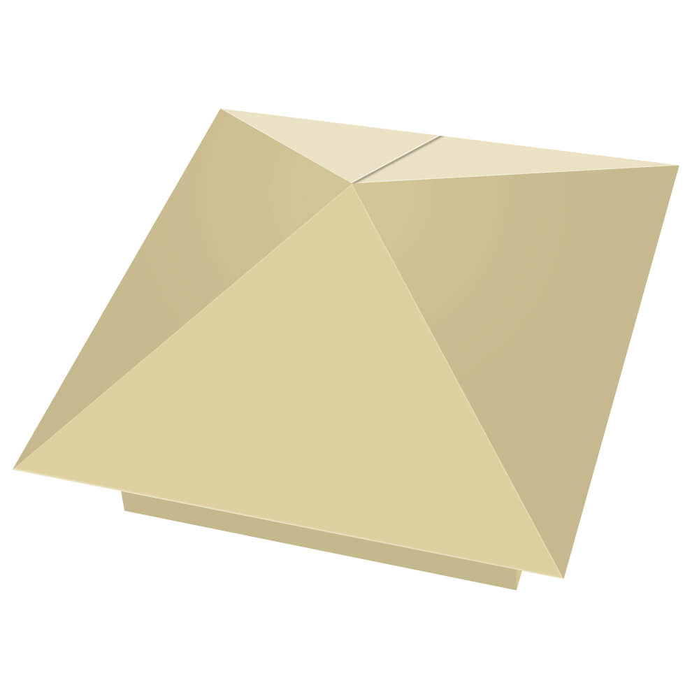 Колпак металлический 400х400мм RAL1014 Бежевый заборный Пушкино фото