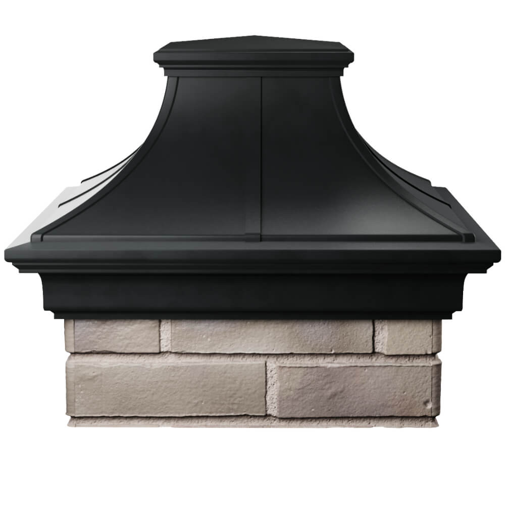 Колпак Zking Монблан Премиум Черный на столб 1.5х1.5 кирпича (385х385мм) Пушкино фото