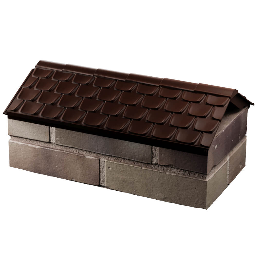 Парапет Zking Эльбрус Коричневый с посадкой на 1 кирпич (255мм) в Пушкино фото