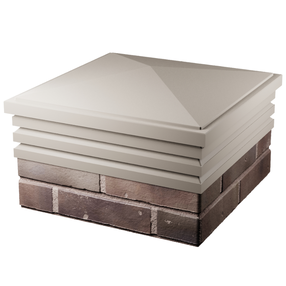 Колпак Zking Бона ХайТек Бежевый на столб 2х2 кирпича (513х513мм) в Пушкино фото