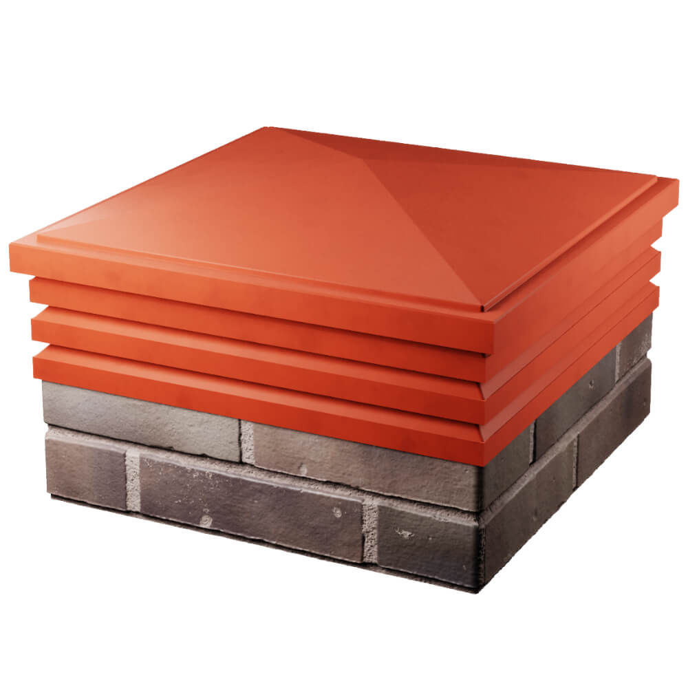 Колпак Zking Бона ХайТек Красный на столб 2х2 кирпича (513х513мм) в Пушкино фото