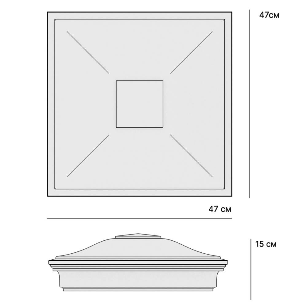 Колпак Zking Монблан Зеленый на столб 1.5х1.5 кирпича (385х385мм) в Пушкино фото