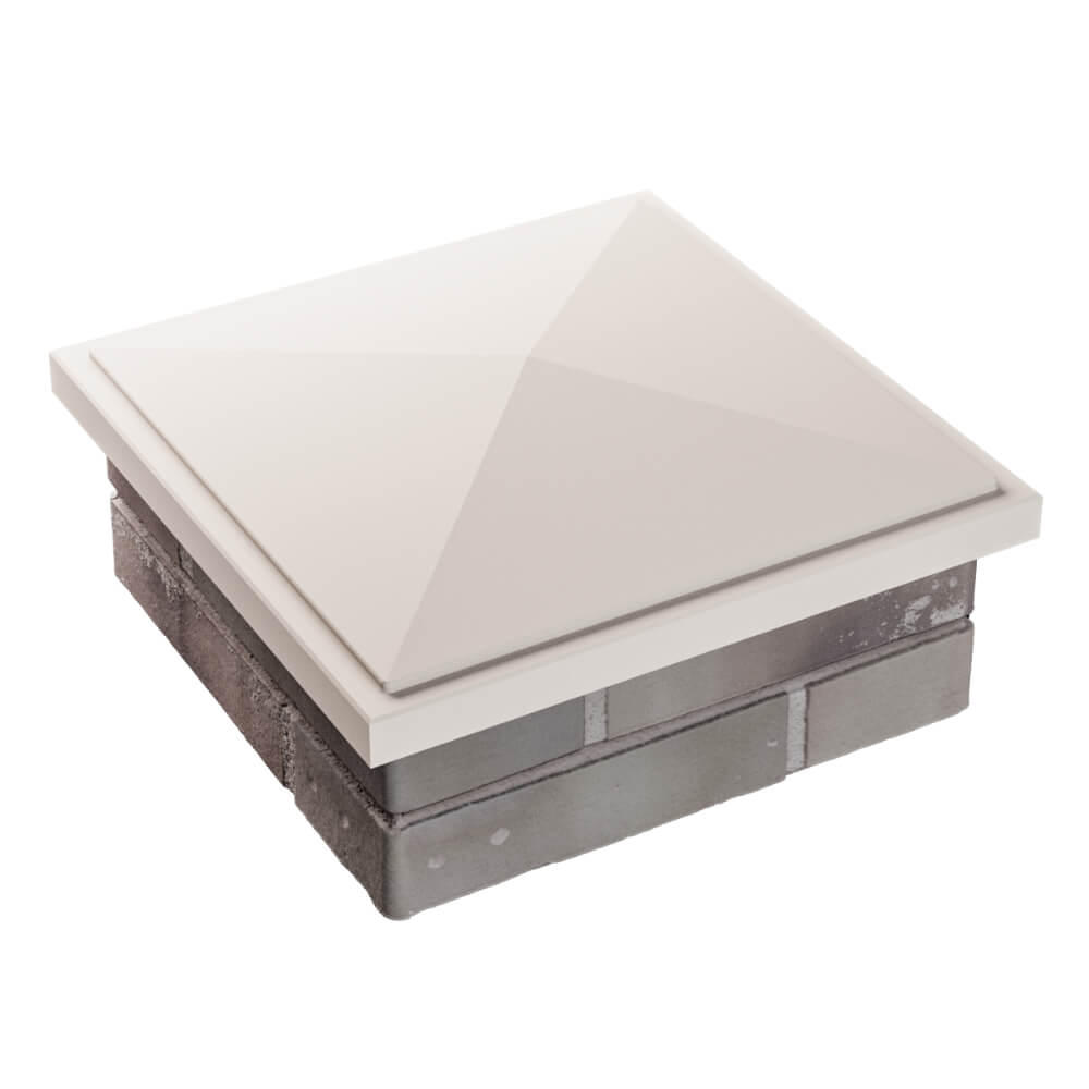 Колпак Zking БонаМоно Бежевый на столб 1.5х1.5 кирпича (385х385, 400х400мм) в Пушкино фото