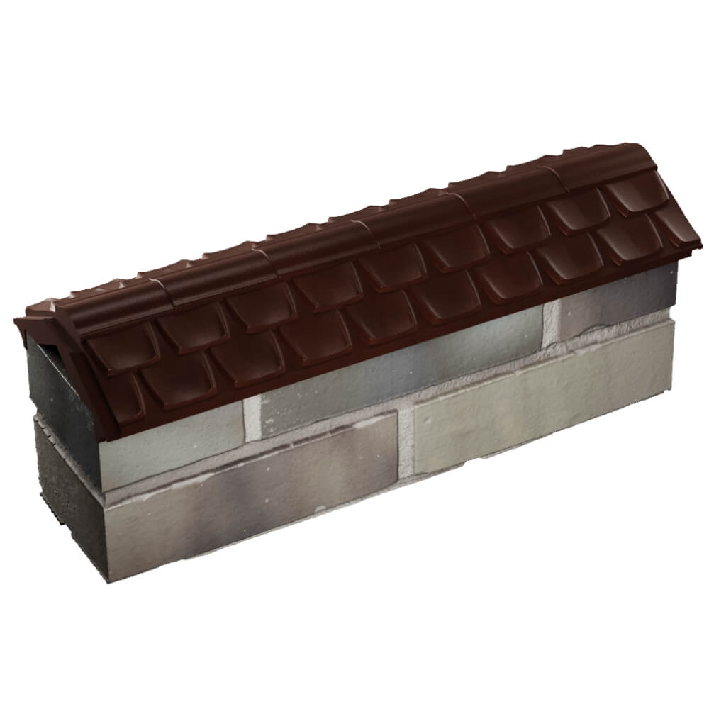 Парапет Zking Эльбрус Коричневый с посадкой на 0.5 кирпича (130мм) в Пушкино фото