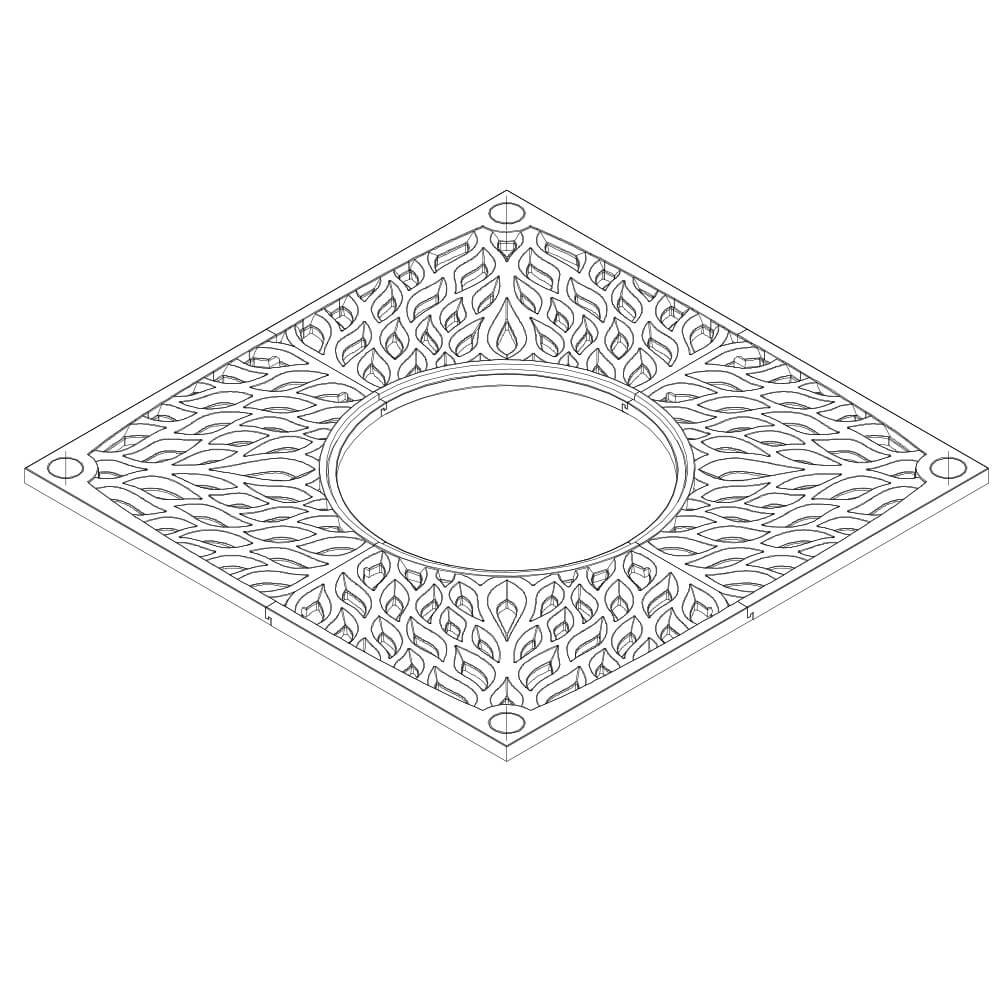 Приствольная решетка для дерева ZKING CRUST 2х2м Черная в Пушкино фото