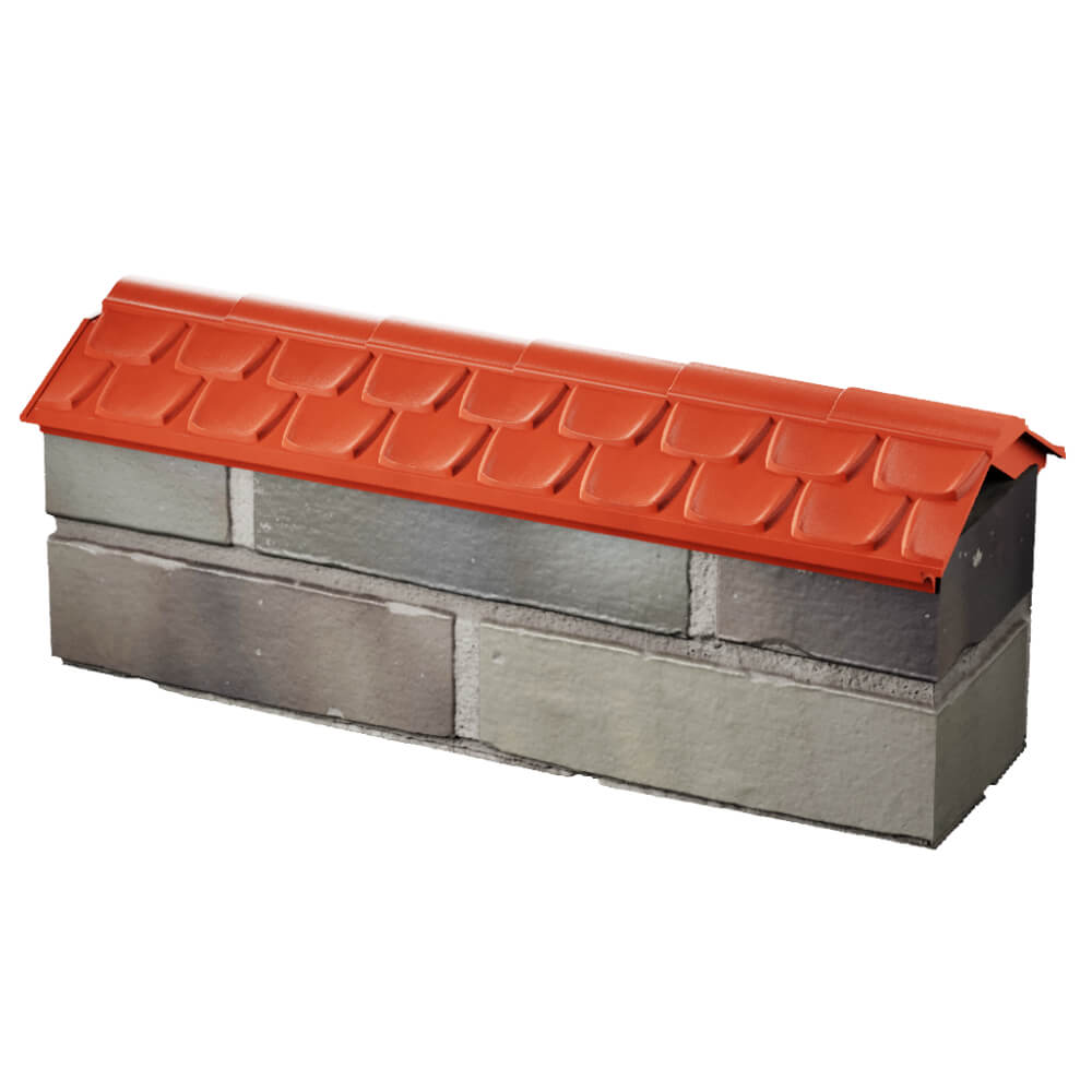 Парапет Zking Эльбрус Красный с посадкой на 0.5 кирпича (130мм) в Пушкино фото