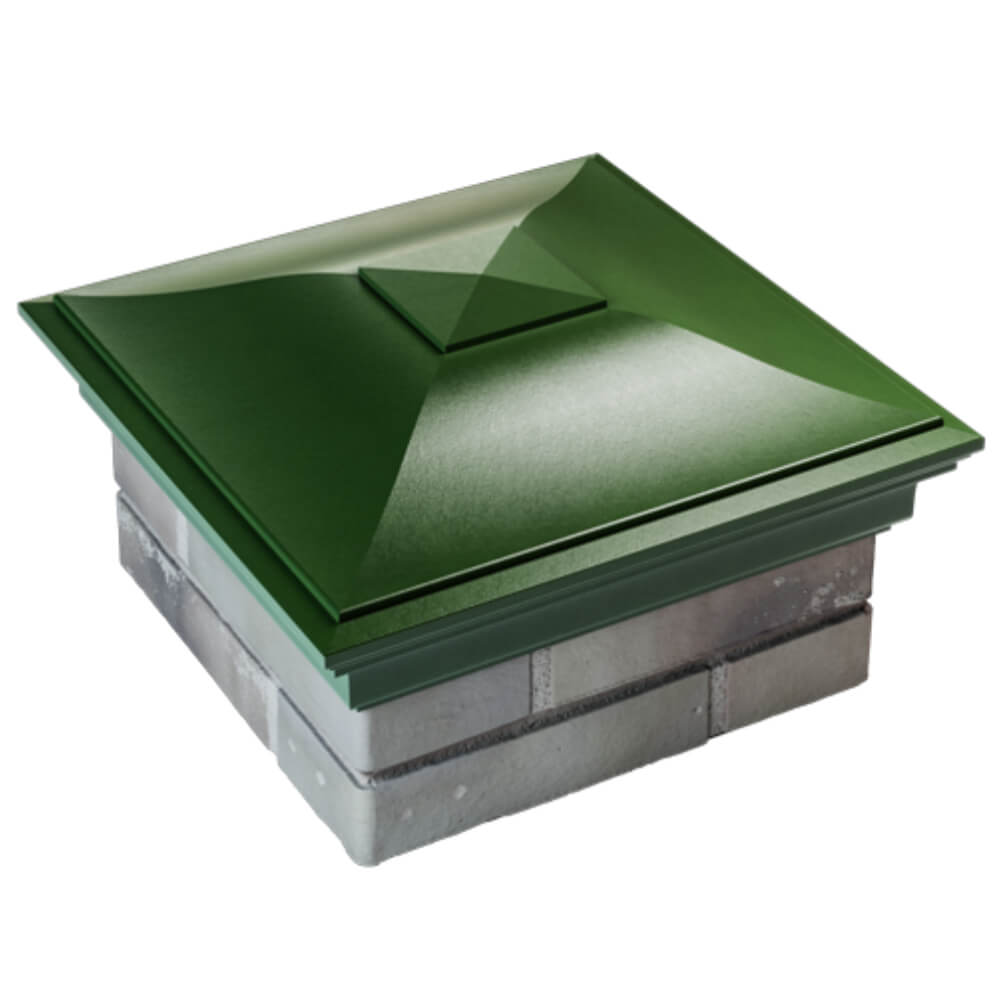 Колпак Zking Монблан Зеленый на столб 1.5х1.5 кирпича (385х385мм) в Пушкино фото