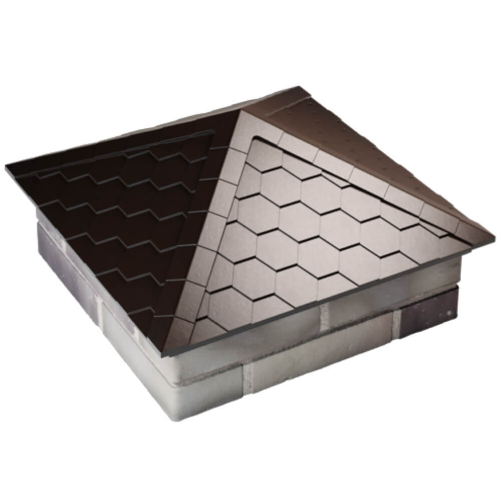 Колпак Zking Эверест Коричневый на столб 2х2 кирпича (535х535мм) Пушкино фото