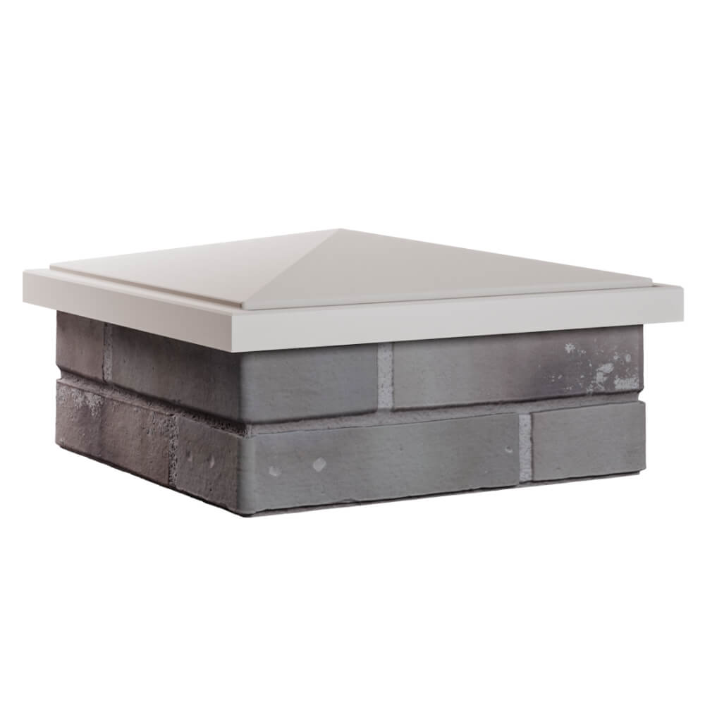 Колпак Zking БонаМоно Бежевый на столб 1.5х1.5 кирпича (385х385, 400х400мм) в Пушкино фото