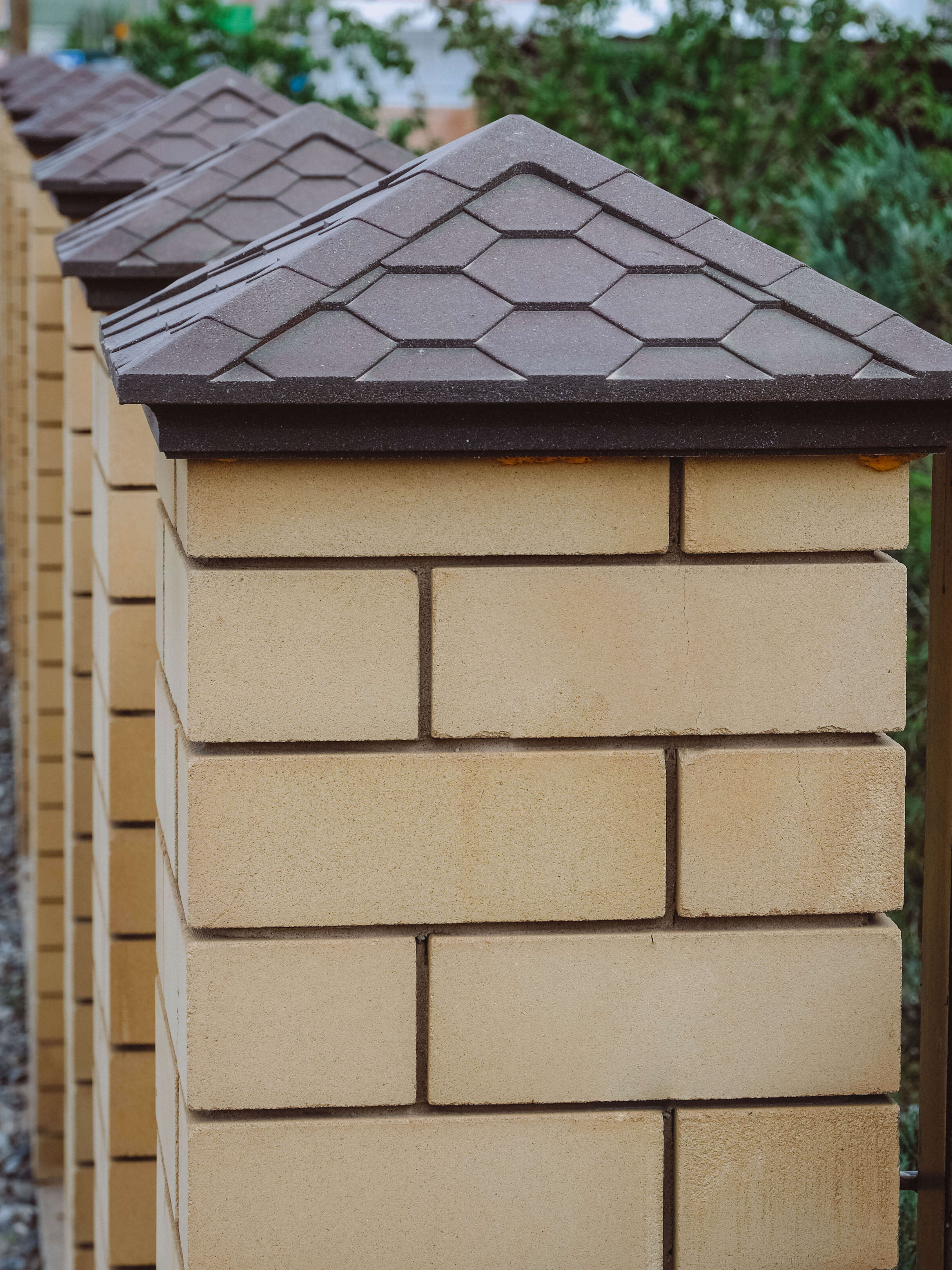 Колпак Zking Эверест Коричневый на столб 1.5х1.5 кирпича (390х390мм) в Пушкино фото