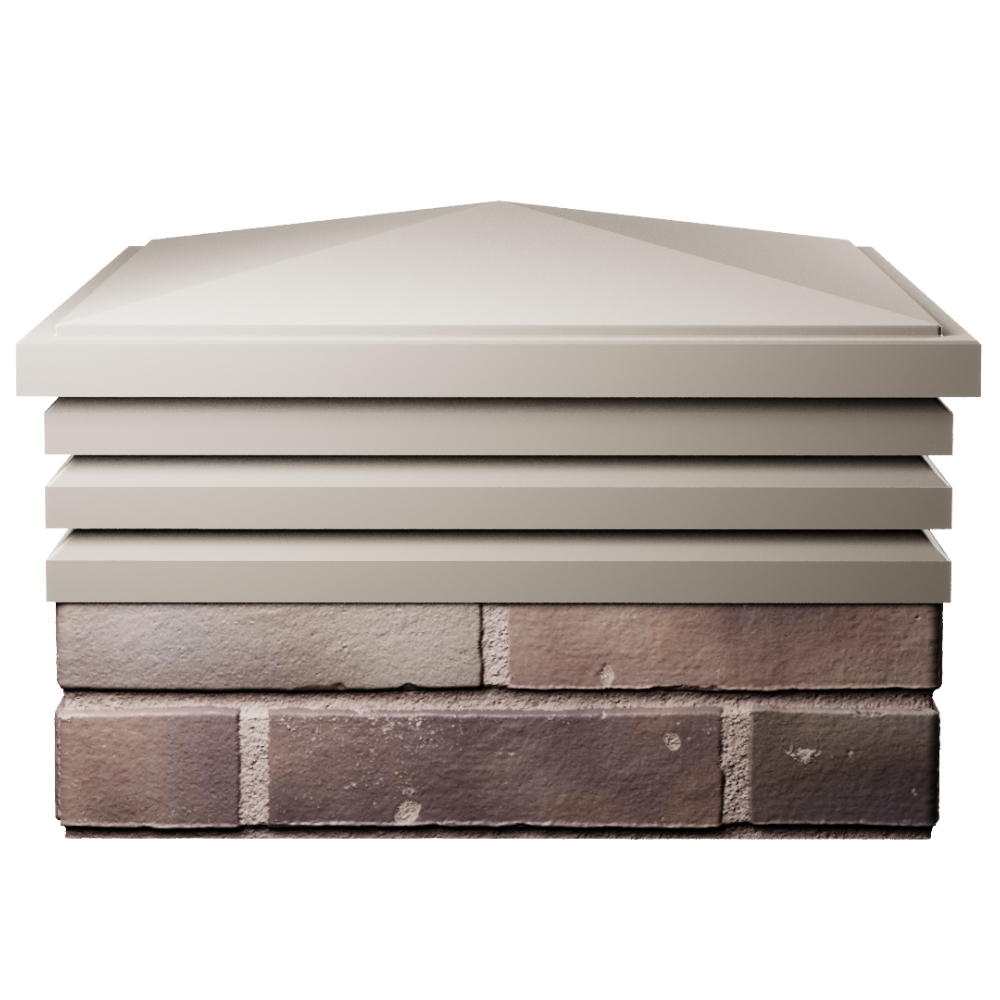 Колпак Zking Бона ХайТек Бежевый на столб 2х2 кирпича (513х513мм) Пушкино фото