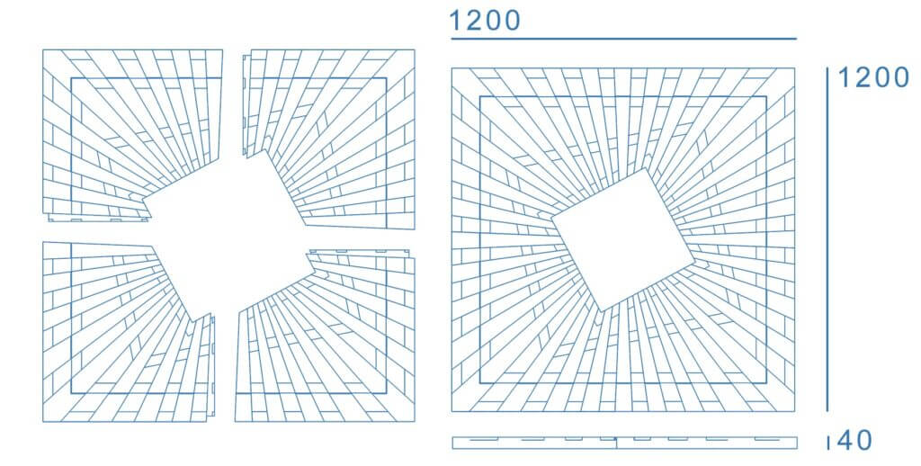 Приствольная решетка для дерева ZKING ATMOSPHERE 1.2х1.2м Красная в Пушкино фото
