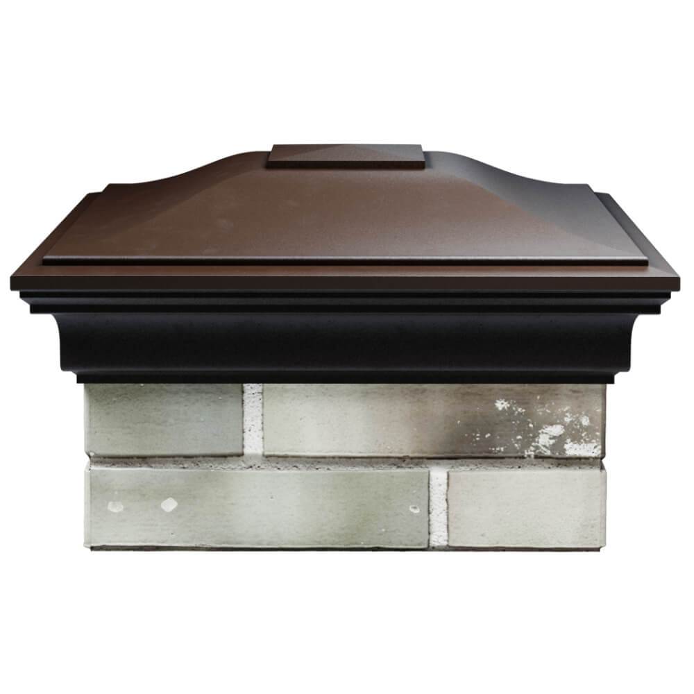 Колпак Zking Монблан Коричневый на столб 1.5х1.5 кирпича (385х385мм) Пушкино фото