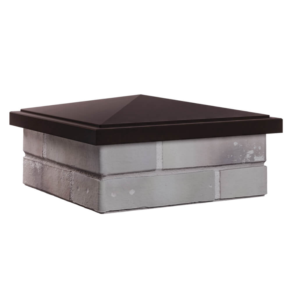 Колпак Zking БонаМоно Коричневый на столб 1.5х1.5 кирпича (385х385, 400х400мм) в Пушкино фото