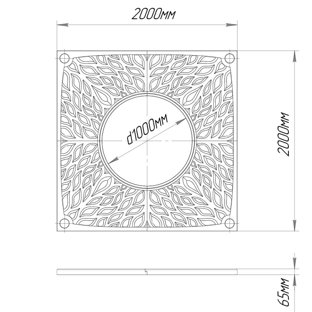 Приствольная решетка для дерева ZKING CRUST 2х2м Черная в Пушкино фото