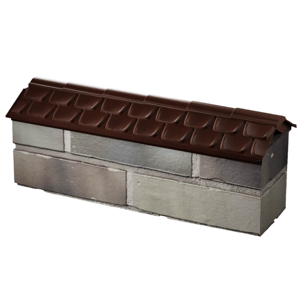 Парапет Zking Эльбрус Коричневый с посадкой на 0.5 кирпича (130мм) в Пушкино фото