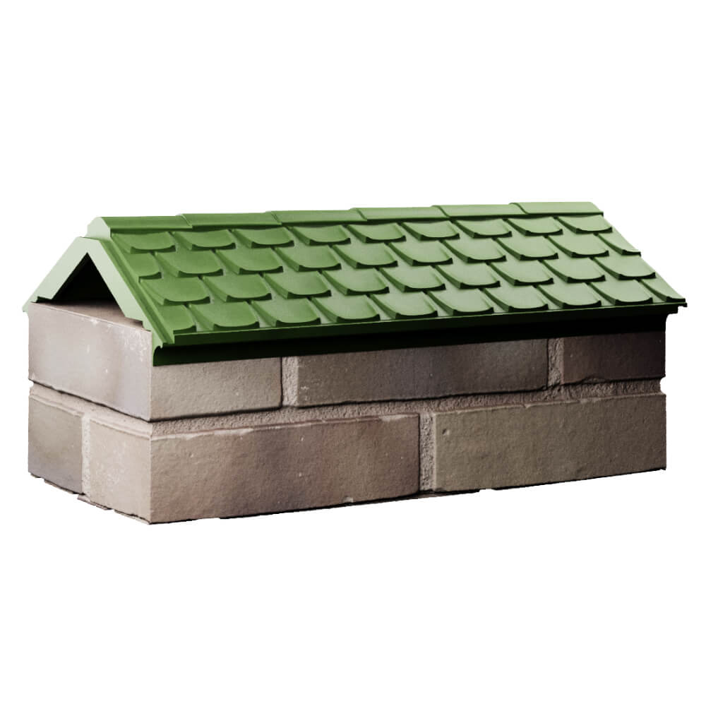 Парапет Zking Эльбрус Зеленый с посадкой на 1 кирпич (255мм) Пушкино фото