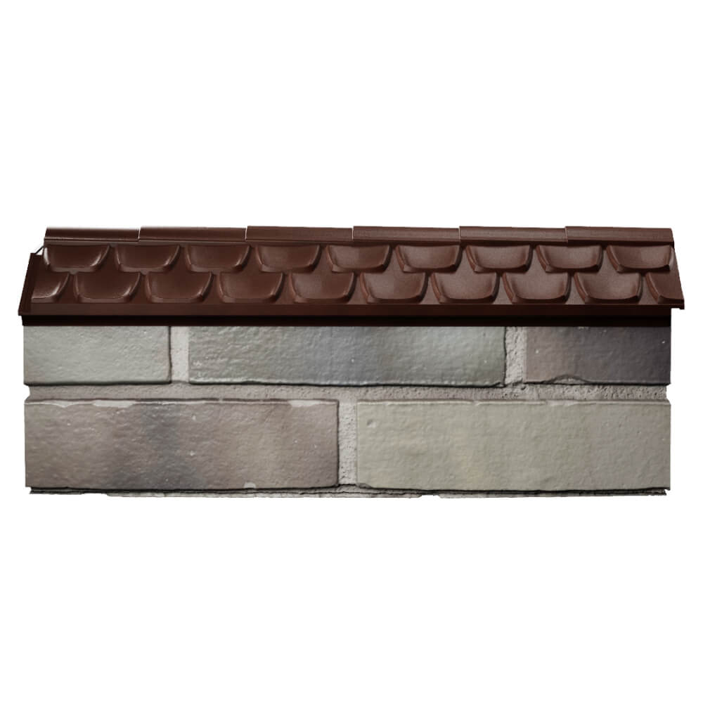 Парапет Zking Эльбрус Коричневый с посадкой на 0.5 кирпича (130мм) в Пушкино фото