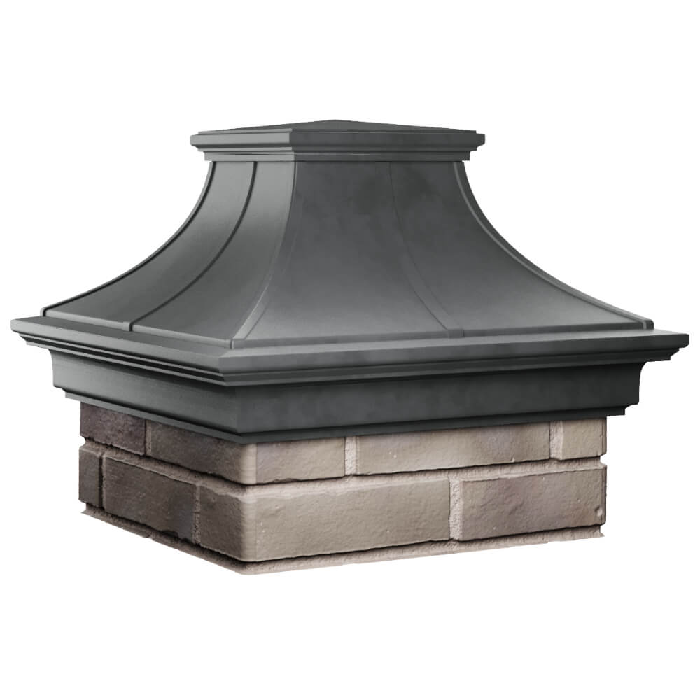Колпак Zking Монблан Премиум Серый на столб 1.5х1.5 кирпича (385х385мм) в Пушкино фото