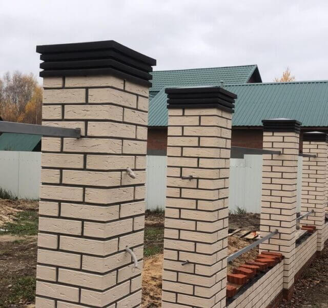 Колпак Zking Бона ХайТек Коричневый на столб 1.5х1.5 кирпича (385х385мм) в Пушкино фото