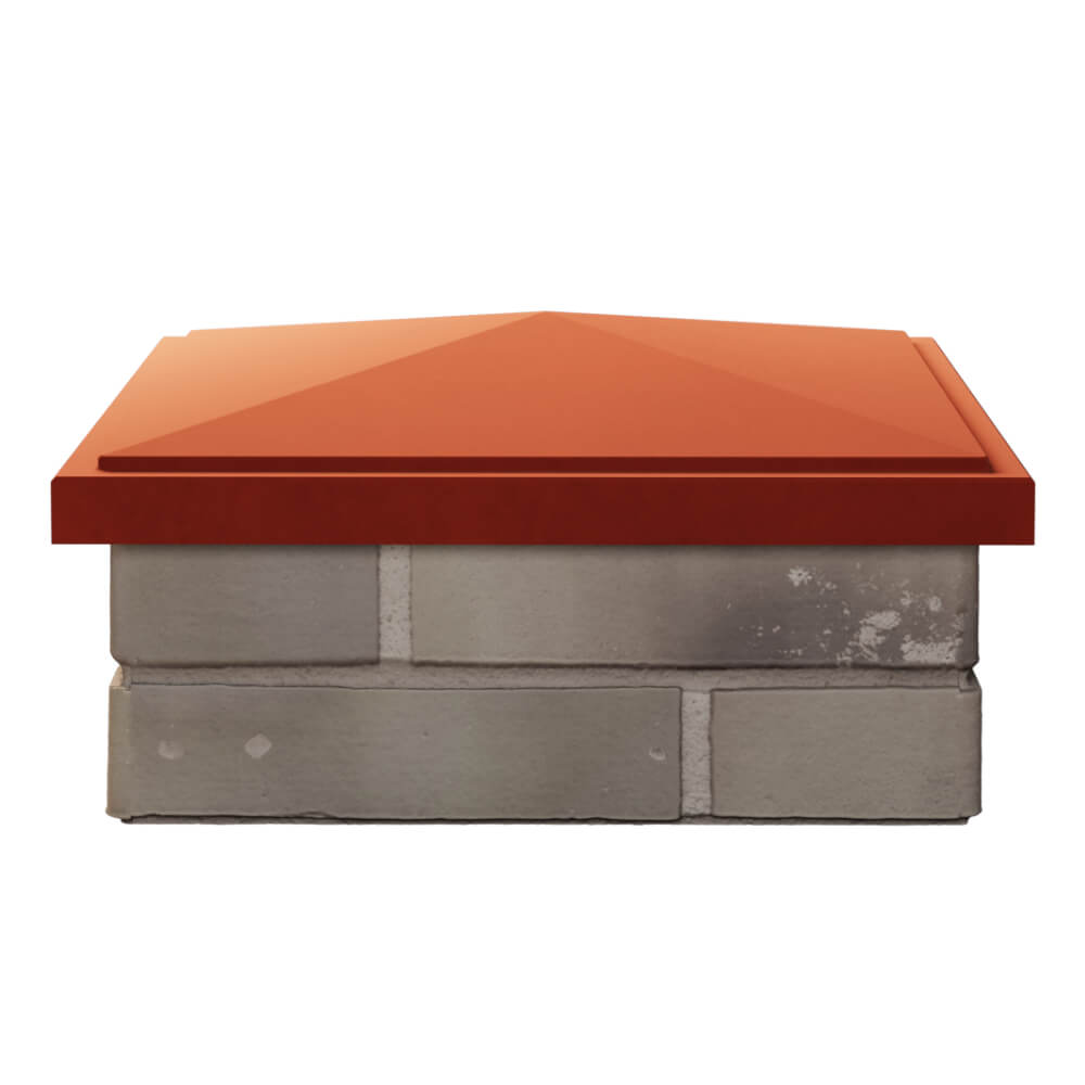 Колпак Zking БонаМоно Красный на столб 1.5х1.5 кирпича (385х385, 400х400мм) Пушкино фото