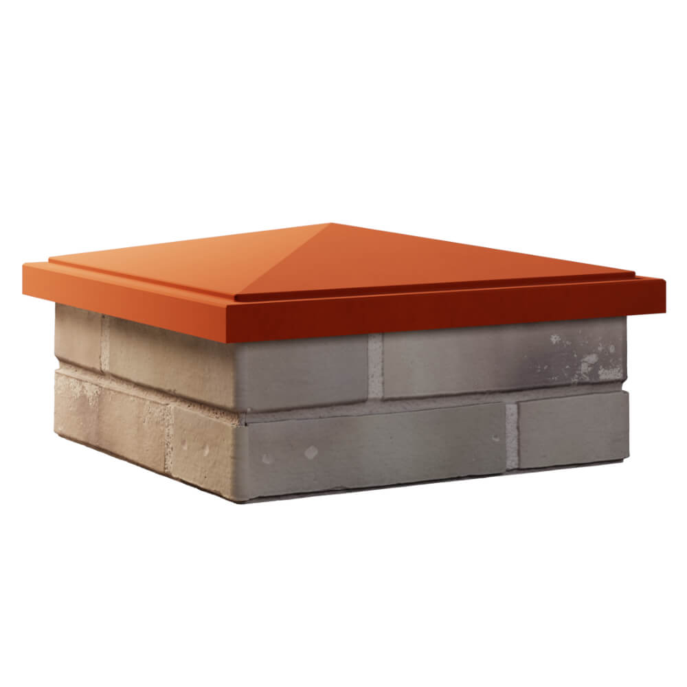 Колпак Zking БонаМоно Красный на столб 1.5х1.5 кирпича (385х385, 400х400мм) в Пушкино фото