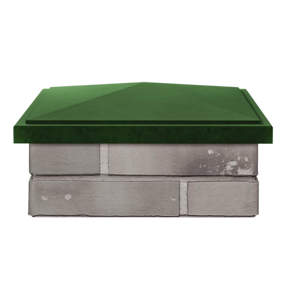 Колпак Zking БонаМоно Зеленый на столб 1.5х1.5 кирпича (385х385, 400х400мм) Пушкино фото