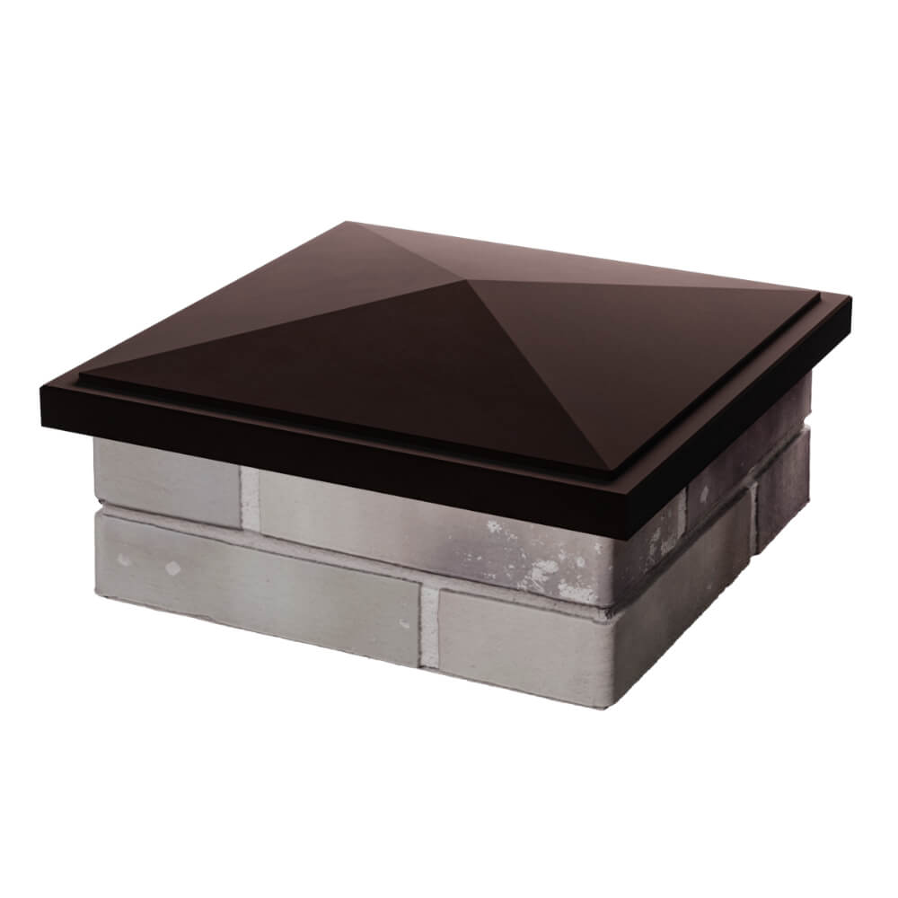 Колпак Zking БонаМоно Коричневый на столб 1.5х1.5 кирпича (385х385, 400х400мм) в Пушкино фото