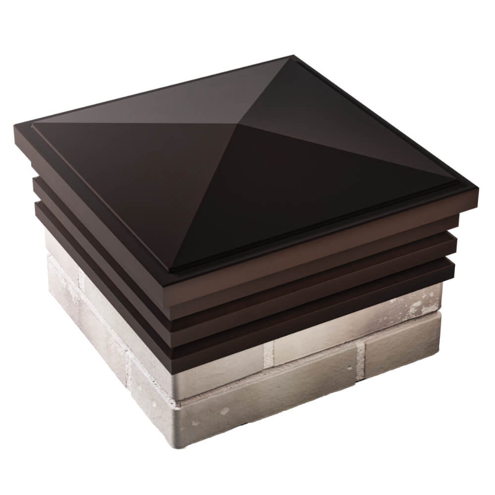 Колпак Zking Бона ХайТек Коричневый на столб 1.5х1.5 кирпича (385х385мм) в Пушкино фото