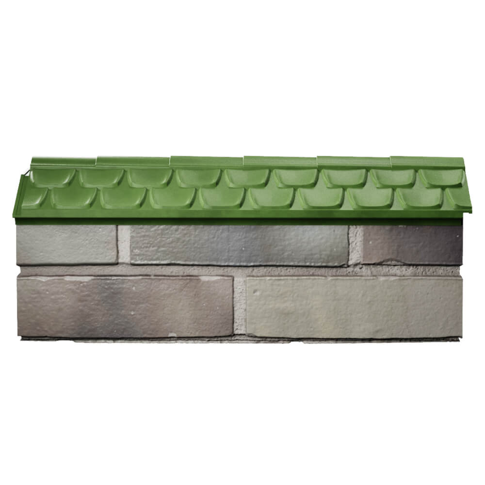 Парапет Zking Эльбрус Зеленый с посадкой на 0.5 кирпича (130мм) в Пушкино фото