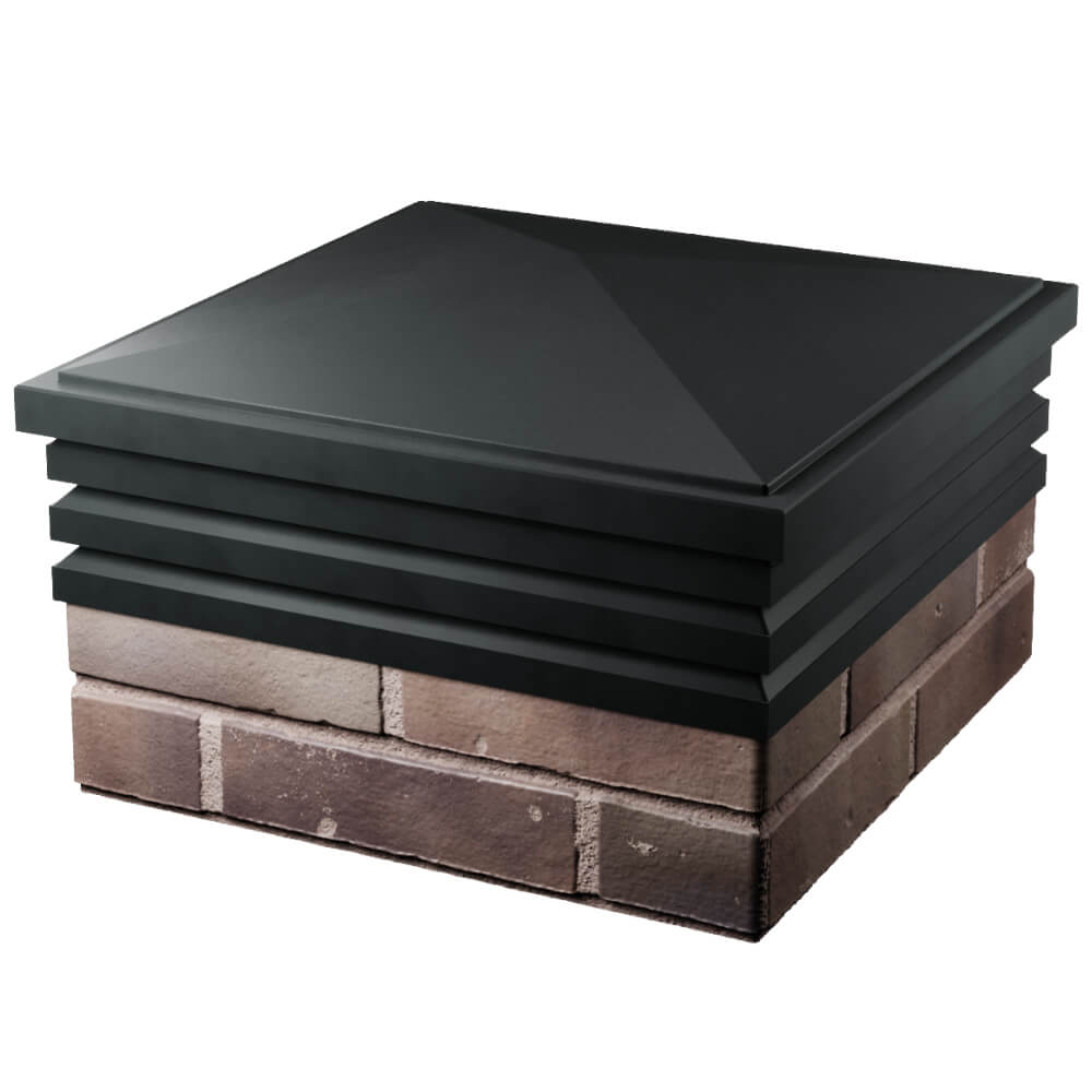 Колпак Zking Бона ХайТек Черный на столб 2х2 кирпича (513х513мм) в Пушкино фото