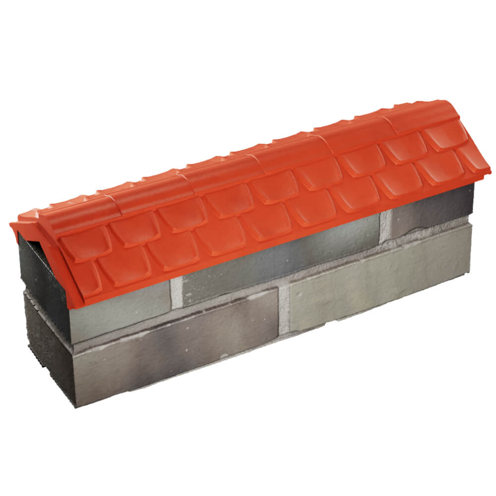 Парапет Zking Эльбрус Красный с посадкой на 0.5 кирпича (130мм) в Пушкино фото