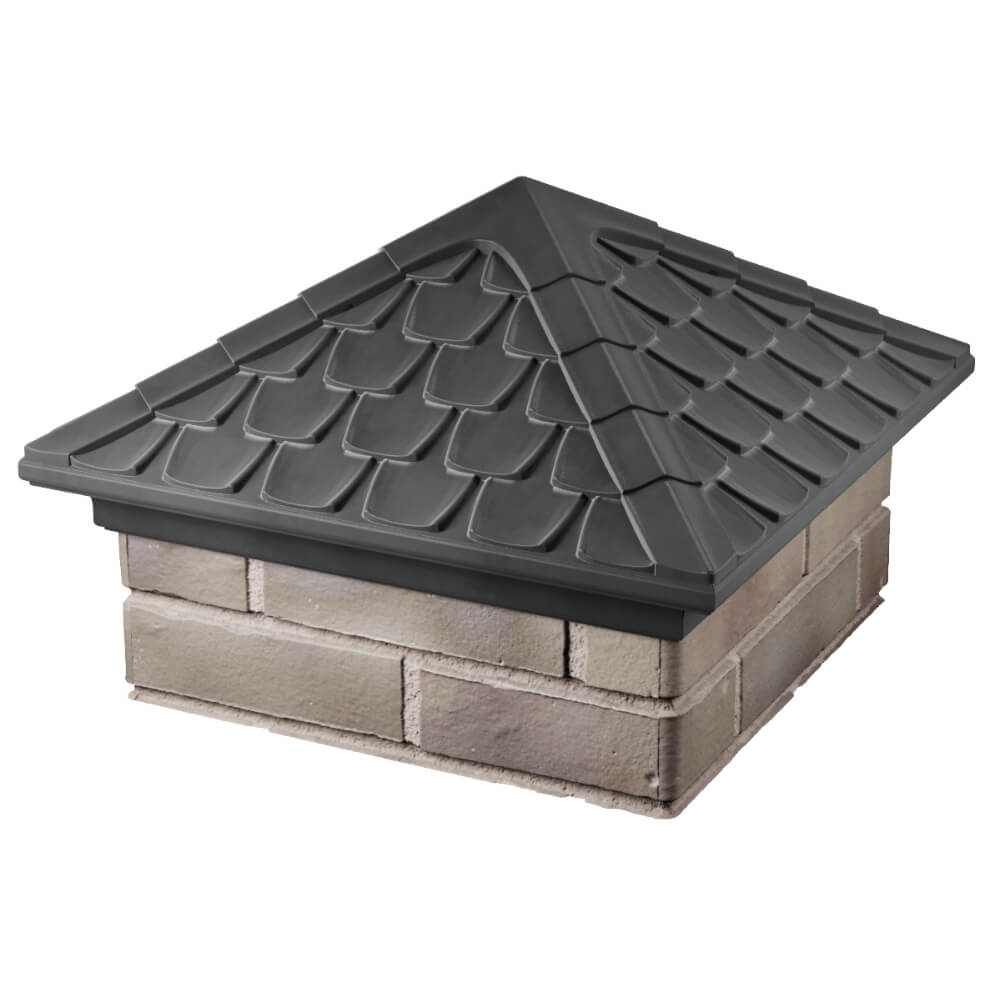 Колпак Zking Эльбрус Серый на столб 1.5х1.5 кирпича (385х385мм) в Пушкино фото