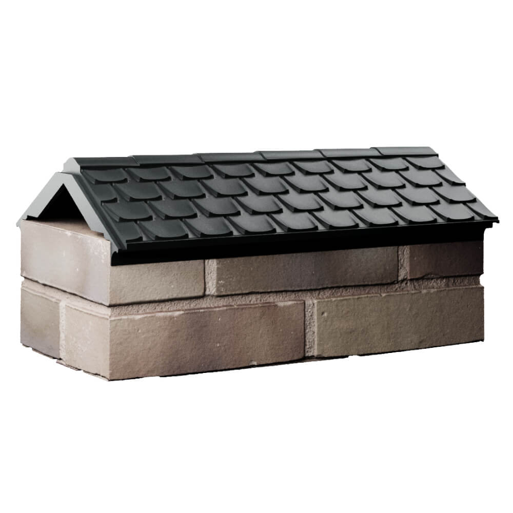 Парапет Zking Эльбрус Черный с посадкой на 1 кирпич (255мм) Пушкино фото