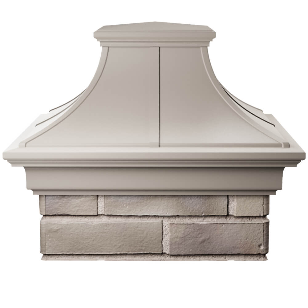 Колпак Zking Монблан Премиум Бежевый на столб 1.5х1.5 кирпича (385х385мм) Пушкино фото