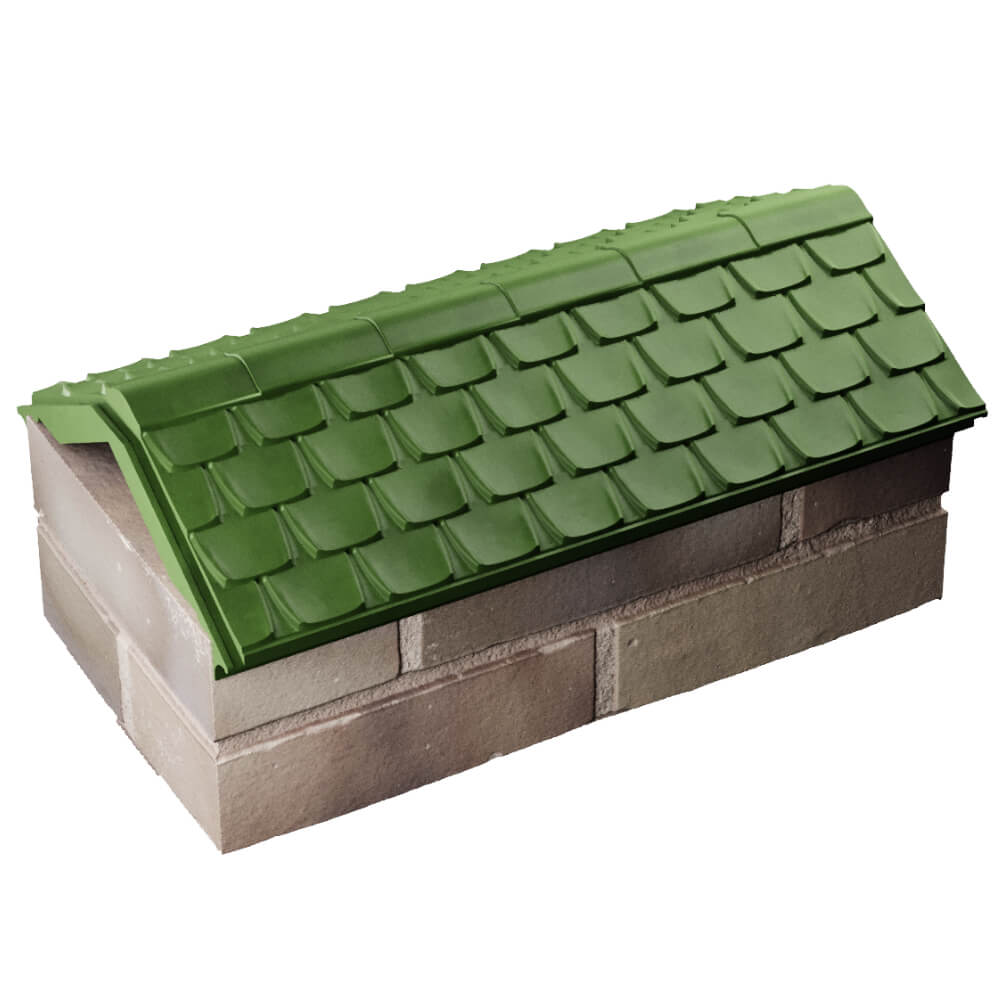 Парапет Zking Эльбрус Зеленый с посадкой на 1 кирпич (255мм) в Пушкино фото