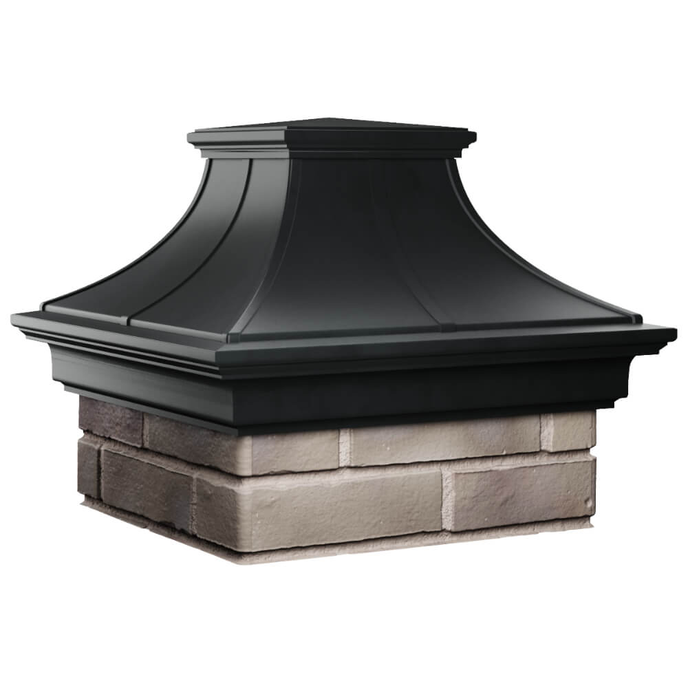 Колпак Zking Монблан Премиум Черный на столб 1.5х1.5 кирпича (385х385мм) в Пушкино фото