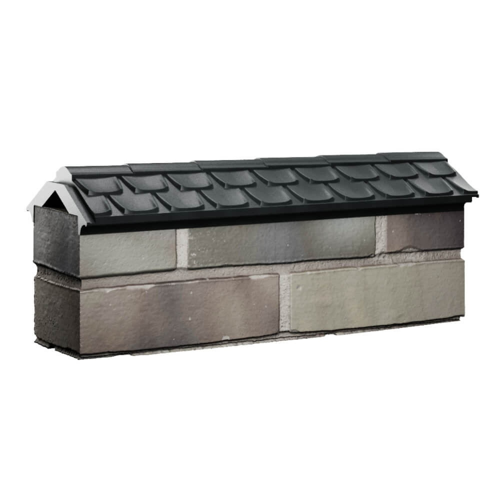 Парапет Zking Эльбрус Черный с посадкой на 0.5 кирпича (130мм) Пушкино фото
