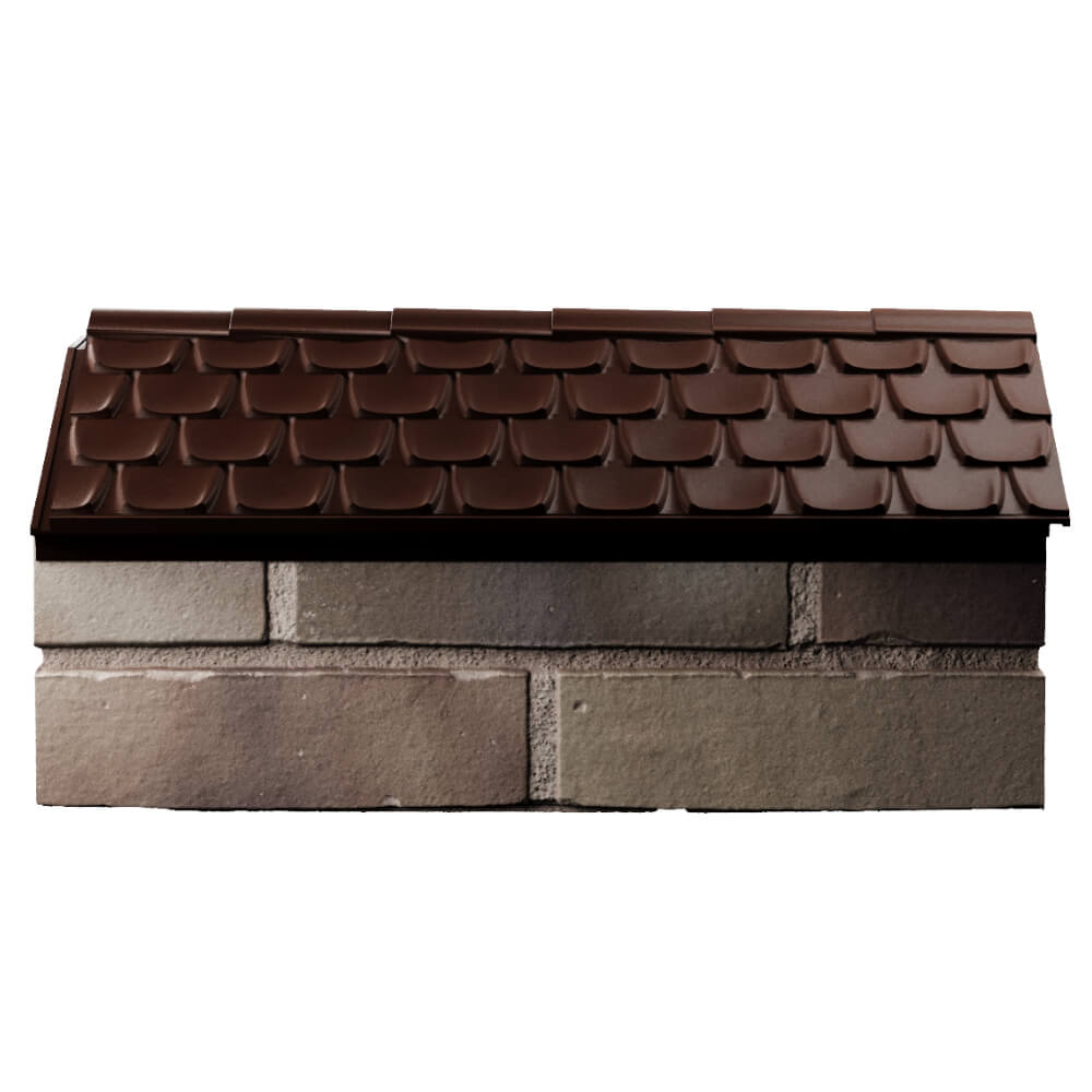 Парапет Zking Эльбрус Коричневый с посадкой на 1 кирпич (255мм) в Пушкино фото