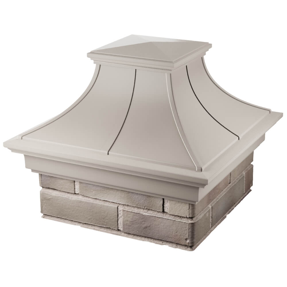 Колпак Zking Монблан Премиум Бежевый на столб 1.5х1.5 кирпича (385х385мм) в Пушкино фото