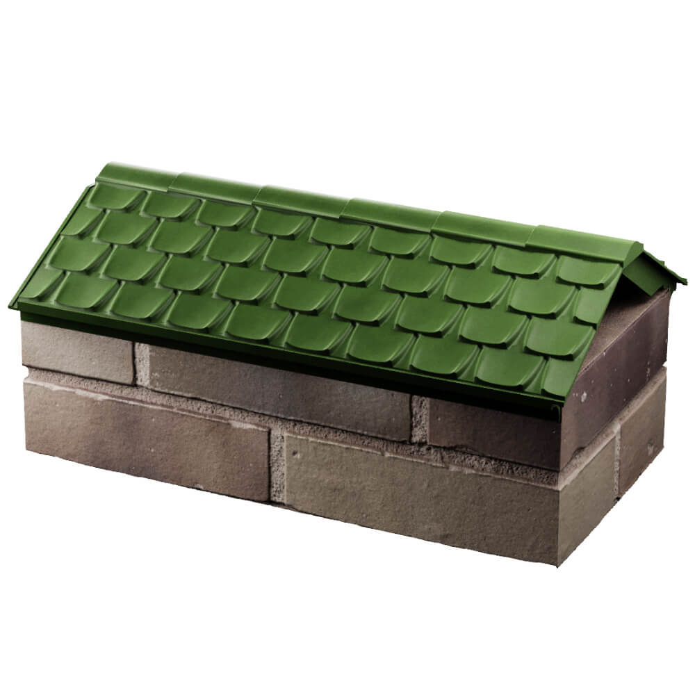 Парапет Zking Эльбрус Зеленый с посадкой на 1 кирпич (255мм) в Пушкино фото