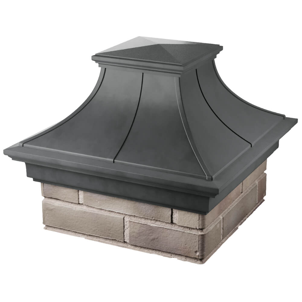 Колпак Zking Монблан Премиум Серый на столб 1.5х1.5 кирпича (385х385мм) в Пушкино фото