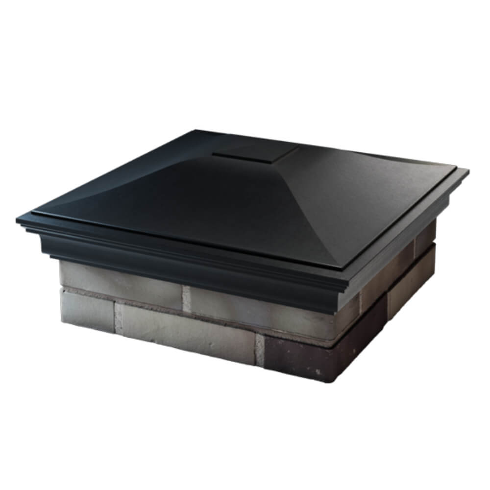 Колпак Zking Монблан Черный на столб 2х2 кирпича (515х515мм)