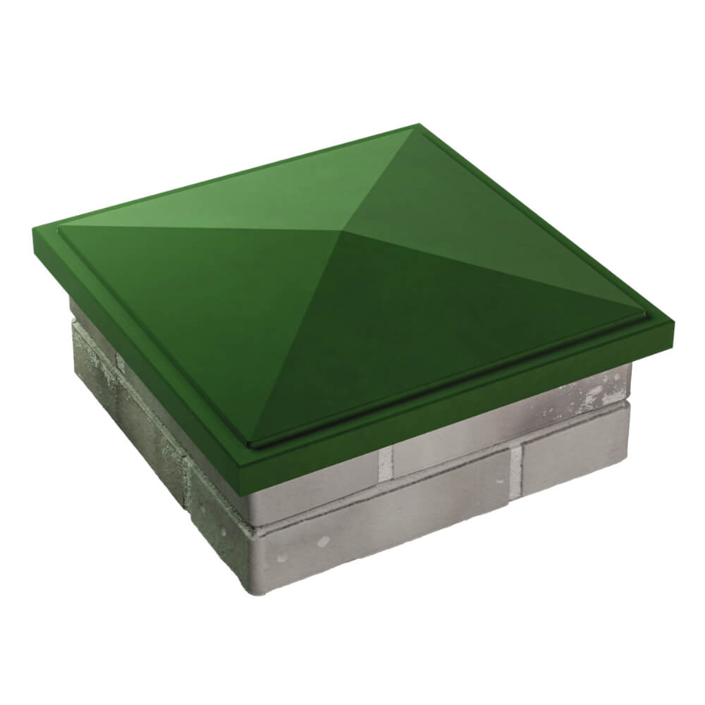 Колпак Zking БонаМоно Зеленый на столб 1.5х1.5 кирпича (385х385, 400х400мм) в Пушкино фото