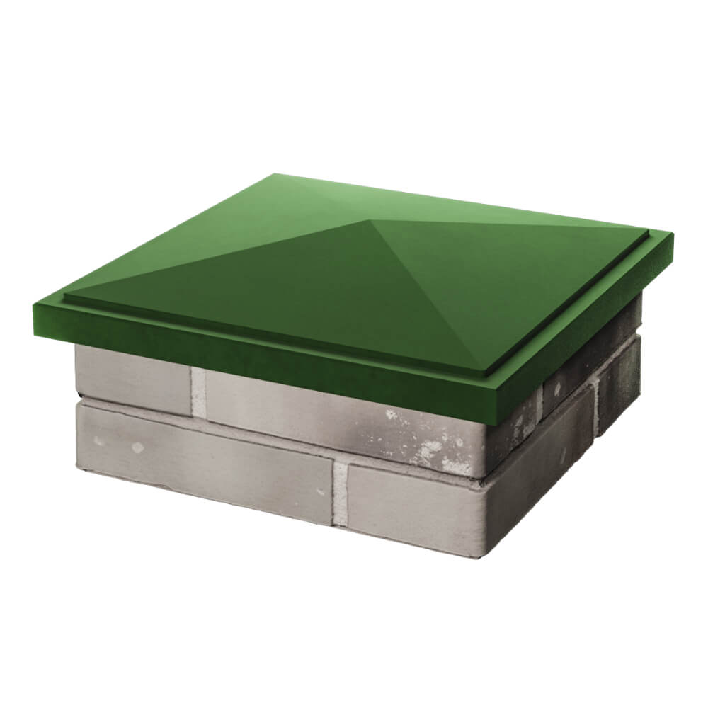 Колпак Zking БонаМоно Зеленый на столб 1.5х1.5 кирпича (385х385, 400х400мм) в Пушкино фото