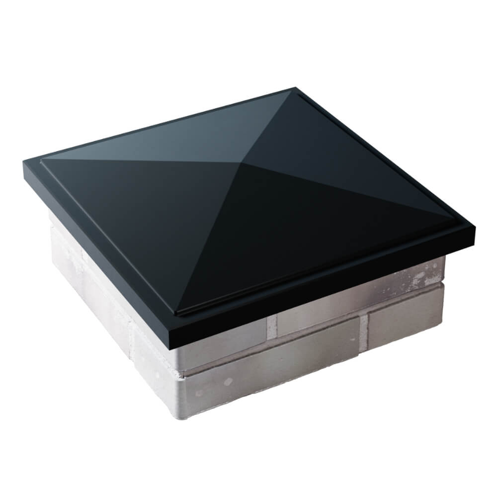 Колпак Zking БонаМоно Черный на столб 1.5х1.5 кирпича (385х385, 400х400мм) в Пушкино фото