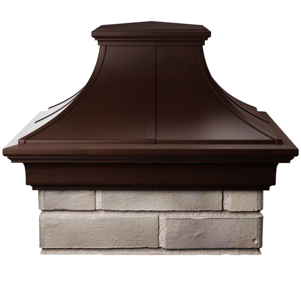 Колпак Zking Монблан Премиум Коричневый на столб 1.5х1.5 кирпича (385х385мм) Пушкино фото