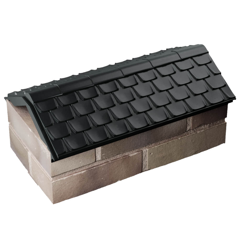 Парапет Zking Эльбрус Черный с посадкой на 1 кирпич (255мм) в Пушкино фото